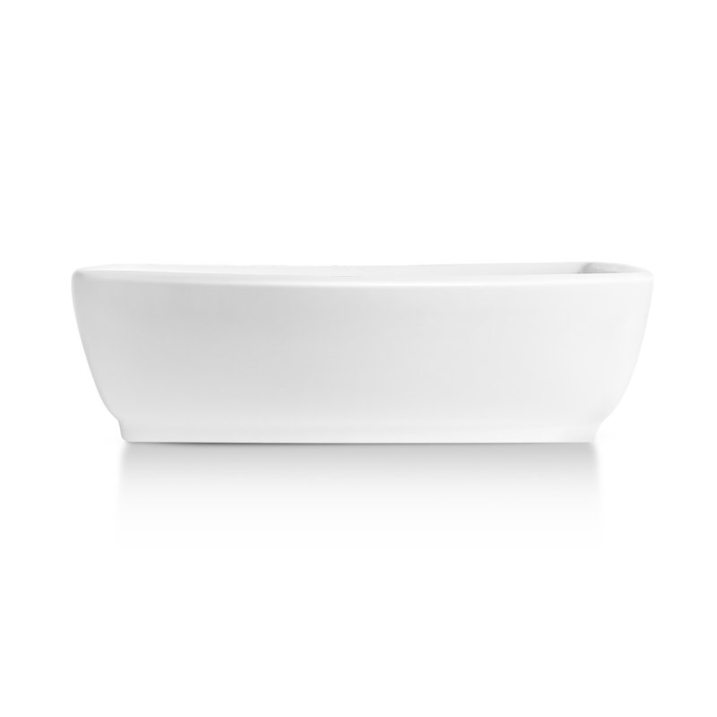 Sinber 19" x 14" x 5" White Rectangular Ceramic Countertop Bathroom Vanity Vessel Sink & Reviews